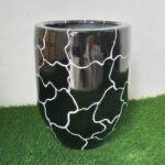 Chic Half-Cylinder fiber Pot – 42CM Tall, Modern Style - Image 3
