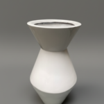 Elegant Thom-Floor fiber Flower Pot – 67CM Tall, 30CM Wide