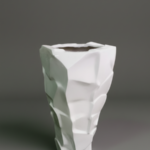 Bold Jagged Edge fiber Pot – 77CM Tall, Striking Design