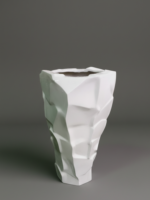 Bold Jagged Edge fiber Pot – 77CM Tall, Striking Design